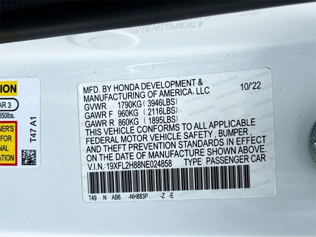 2022 Honda Civic Hatchback Sport