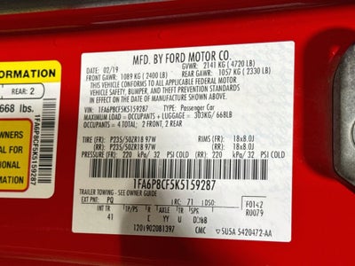 2019 Ford Mustang GT Premium