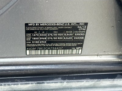 2012 Mercedes-Benz GL-Class GL 450