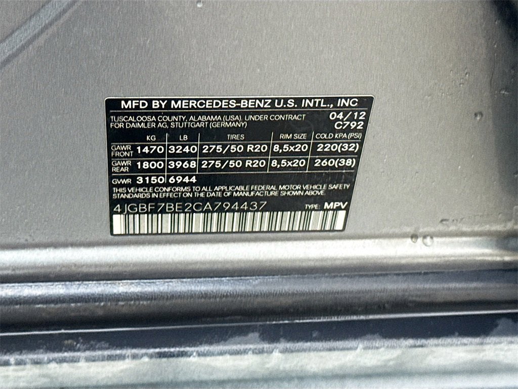 2012 Mercedes-Benz GL-Class GL 450