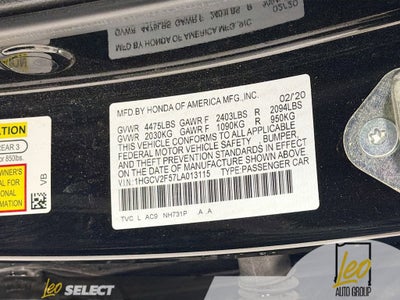 2020 Honda Accord EX-L 2.0T