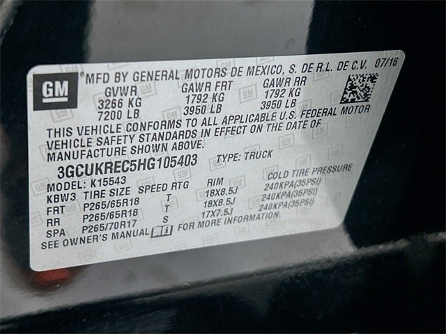 2017 Chevrolet Silverado 1500 LT LT2