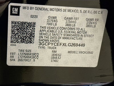 2020 Chevrolet Silverado 1500 Custom Trail Boss