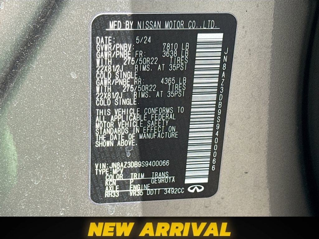 2025 INFINITI QX80 SENSORY