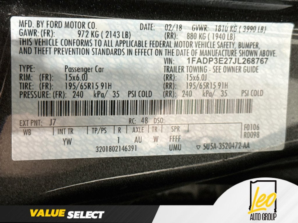2018 Ford Focus S