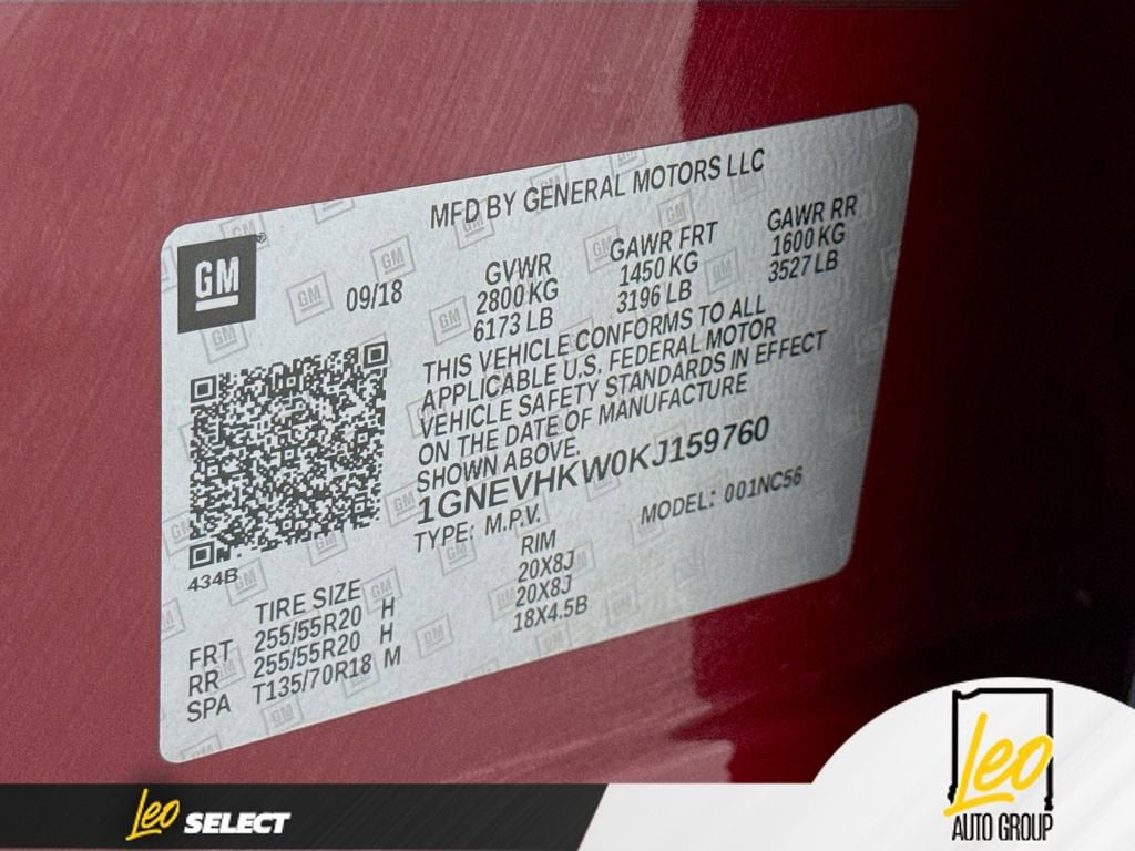 2019 Chevrolet Traverse LT Leather