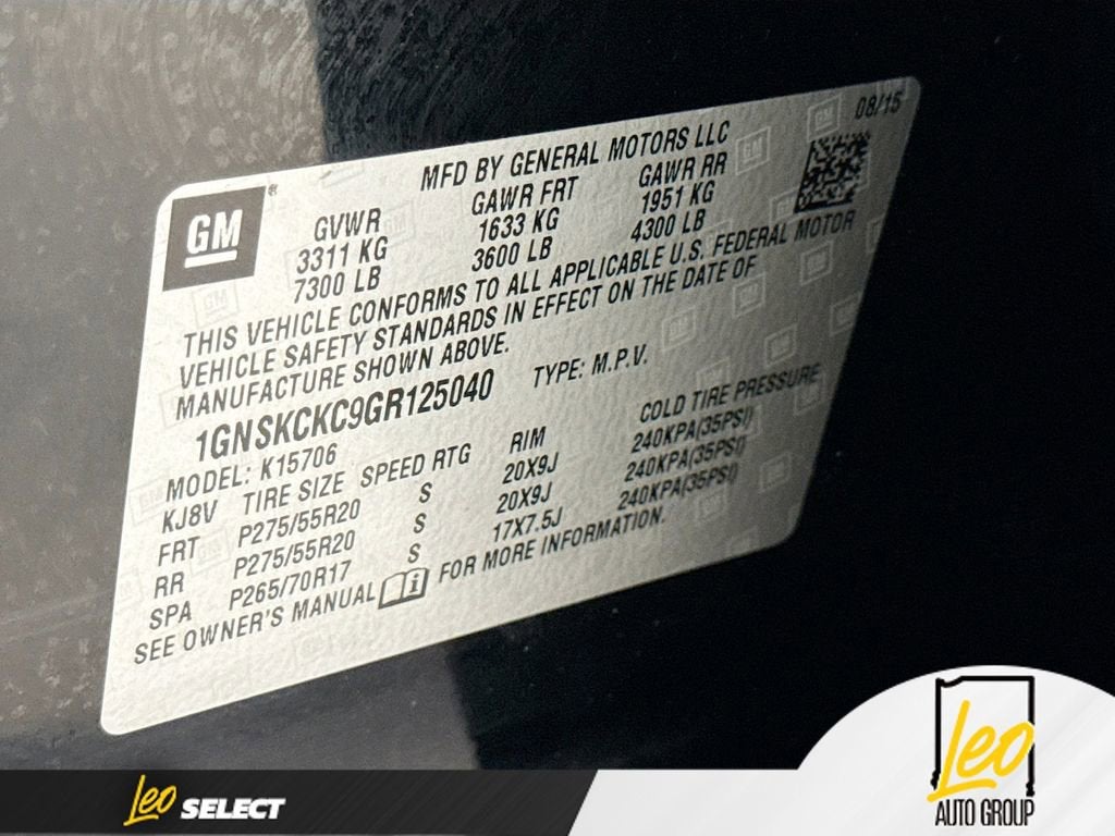 2016 Chevrolet Tahoe LTZ
