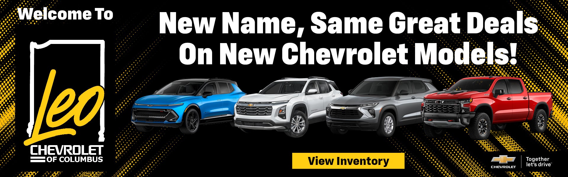 New Name, Same Great Deals on New Chevrolet Modela
